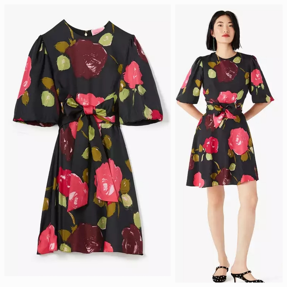 NWT Kate Spade Just Rosy Tie-waist Dress